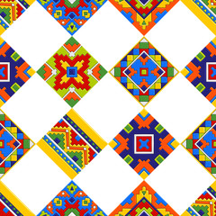 Mexican talavera ceramic tile pattern.