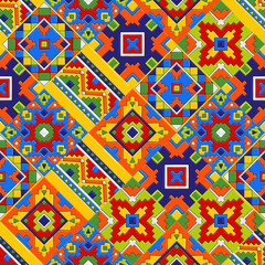 Mexican talavera ceramic tile pattern.