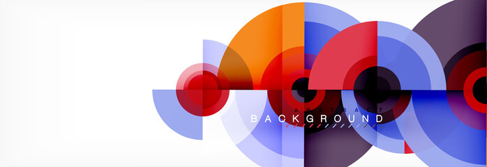 Fototapeta premium Geometric circle abstract background, creative geometric wallpaper.