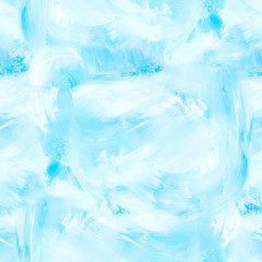 Obraz premium Blue abstract hand painted seamless pattern.