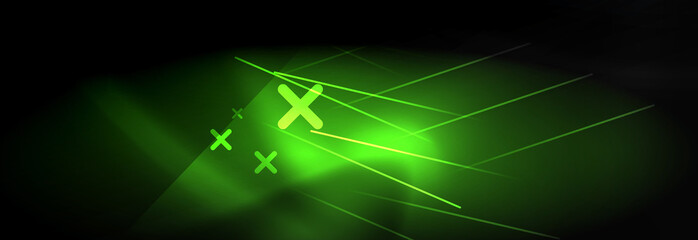 Neon glowing techno lines, hi-tech futuristic abstract background template with lines