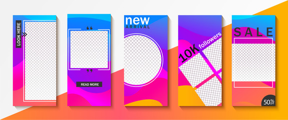 Set ot instagram templates for stories,sales,gifts