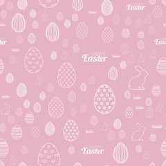 Seamless pattern with Easter elements. Vector