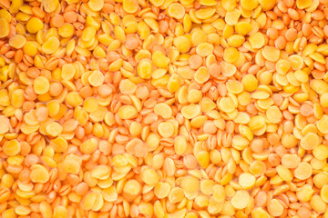 Arhar and makla dal in water, background, close-up