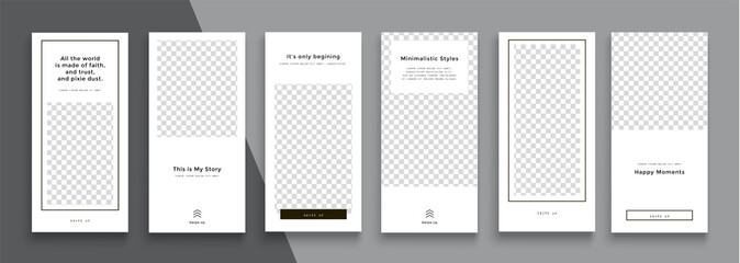 Trendy editable Instagram Stories template. Design  for social media. Tiktok