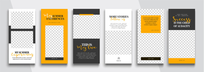 Trendy editable Instagram Stories template. Design  for social media. Tiktok