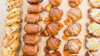 Croissants in bakery
