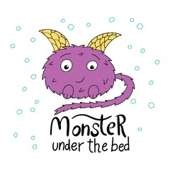  Monster with funny inscription