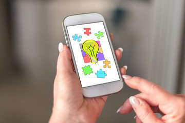 Idea concept on a smartphone