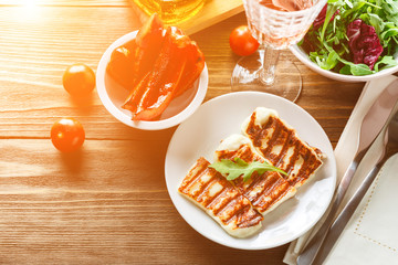 Halloumi grilled cheese