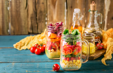 Healthy Homemade Jar Salad
