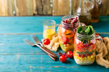 Healthy Homemade Jar Salad