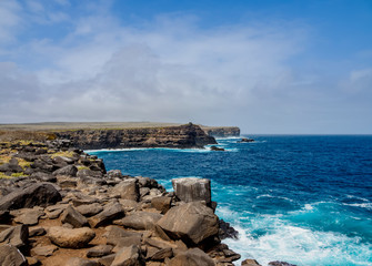 Landscape of Punta Suarez, Espanola or Hood Island, Galapagos, Ecuador