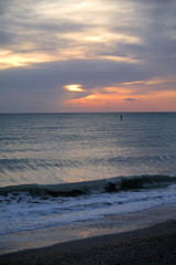 sunrise over the sea,sunset, sea, beach, sky, ocean, water,orange, sand, nature,waves,coast, landscape, horizon, light, wave, beautiful,