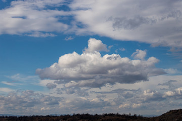 Blue sky with white clouds
