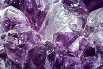 Abstract background texture of natural crystal amethyst