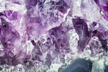 Abstract background texture of natural crystal amethyst