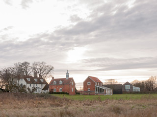 Beautiful bay coastal open scenery outside, houses, Manningtree, Jacques Bay