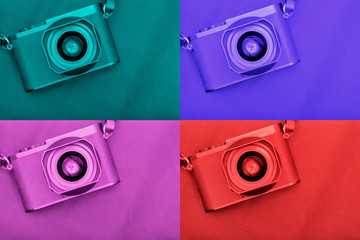 appareil photo quatre couleurs