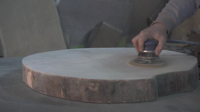 Polishing old log