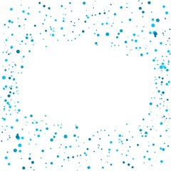 Blue pattern with balloons on a white background. Colorful illustration with blurred circles in nature style. Design for posters, banners.