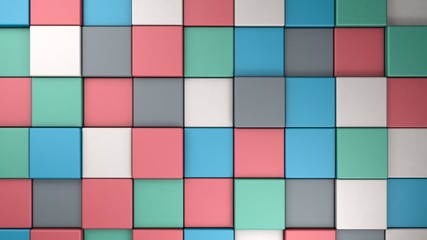 Abstract colorful  spring summer color palette,3d render