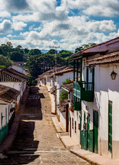 Fototapeta premium Street of Barichara, Santander Department, Colombia