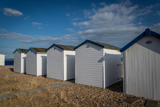 Beach huts, Goring-by-Sea, West Sussex, England, UK
