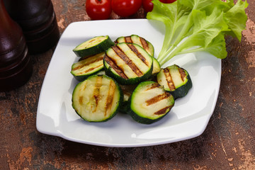 Vegan cuisine - grilled zucchini