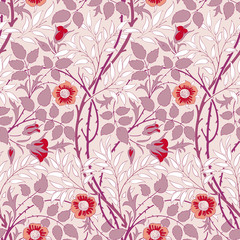 Floral pattern for your design. Modern seamless pattern for interior decoration, wrapping paper, graphic design and textile. Vector illustration. Background.