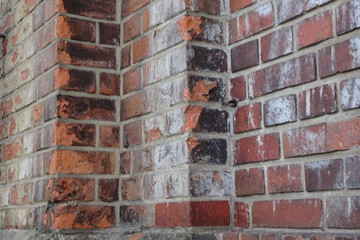 wall of orange bricks