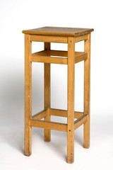stool wooden seat by side