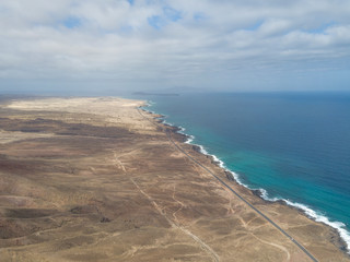 Obraz na płótnie Canvas aerial views of the island of fuerteventura