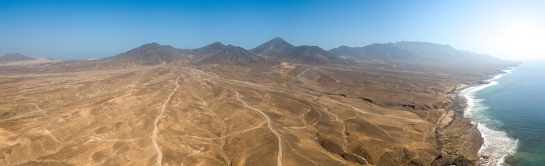Fototapeta premium aerial views of the island of fuerteventura