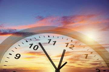 Clock in sky