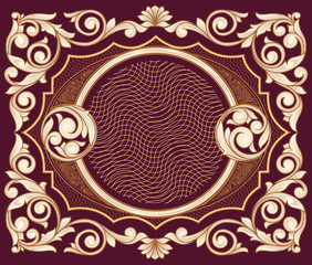 Vintage ornate decorative card