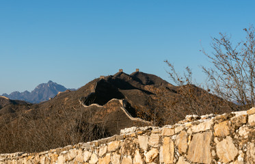 Great wall of China at the Simatai section Its original appearance Great wall in the Ming Dynasty-...