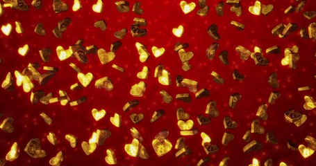 Bitcoin gold heart coin. Cryptocurrency concept. Virtual currency background. 3D rendering