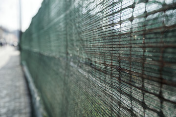 fence of Site protection from plastic