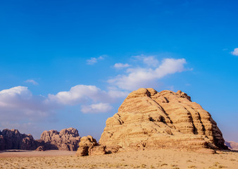 Fototapeta na wymiar Landscape of Wadi Rum, Aqaba Governorate, Jordan