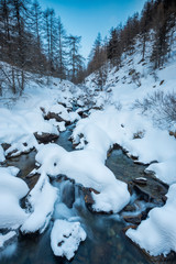 winter in alpine valley