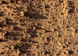 Wadi Rum, top down detailed view, Aqaba Governorate, Jordan