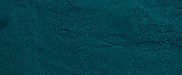 Grunge Dark Blue Turquoise Stucco Wall Background