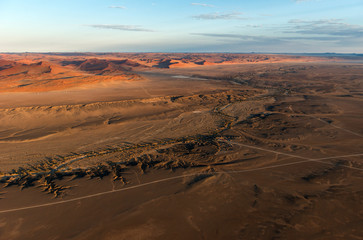 Balloon safari in Sossusvlei desert, Namibia