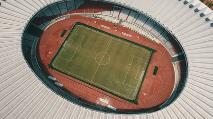 soccer field stadium top view