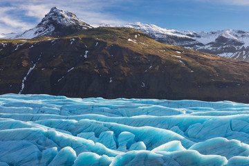 Skaftafell glacier, Vatnajokull National Park in Iceland Ancient Glacial floods in Skaftafell...