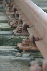 Alte rostige Schienen