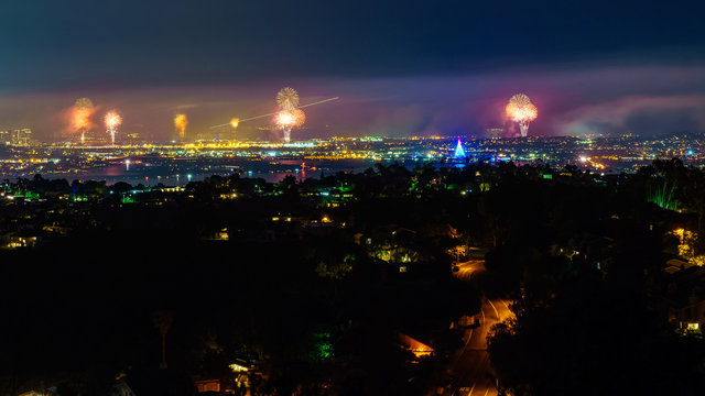 landscape photography of fireworks show display