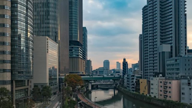 4K・大阪風景・タイムラプス