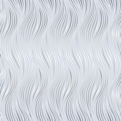 Seamless wavy background texture. Interior wall or wallpaper decoration. 3D waves or zig zag seamless pattern. Vector  background of abstract waves and ripples - 254518300